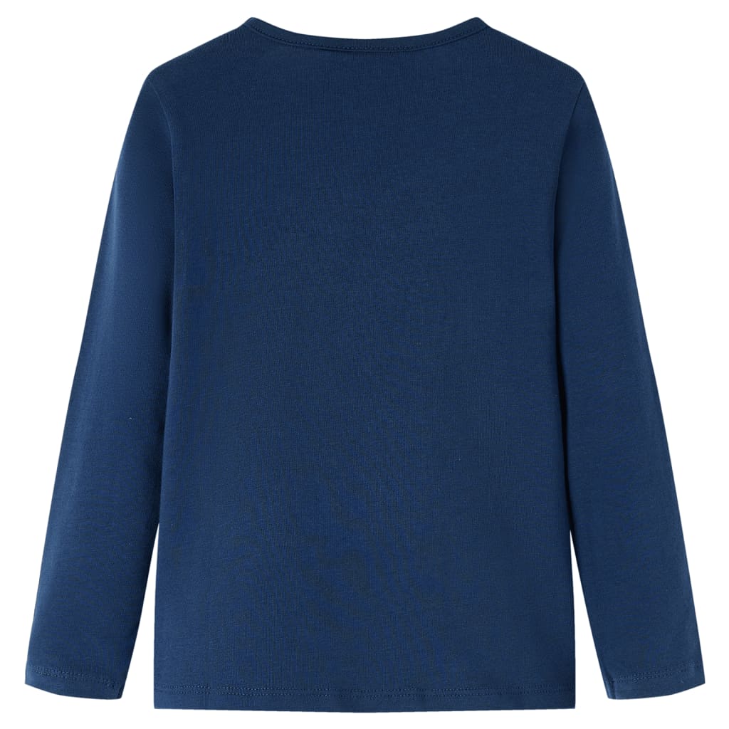 VidaXL Kindershirt mit langen Ärmeln 128 Marineblau