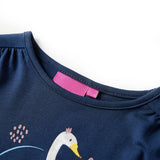 VidaXL Kindershirt mit langen Ärmeln 128 Marineblau