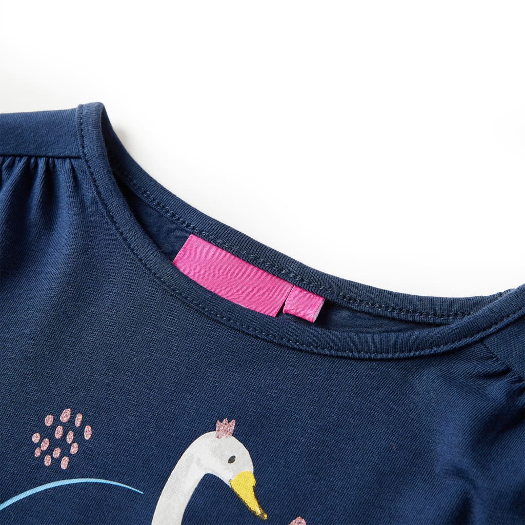 VidaXL Kinderhemd mit langen Ärmeln 140 Marineblau