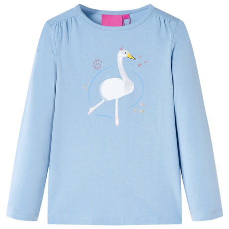 VidaXL Kindershirt mit langen Ärmeln 104 Hellblau