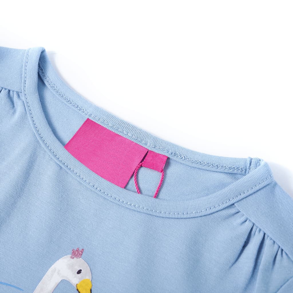 VidaXL Kindershirt mit langen Ärmeln 128 Hellblau