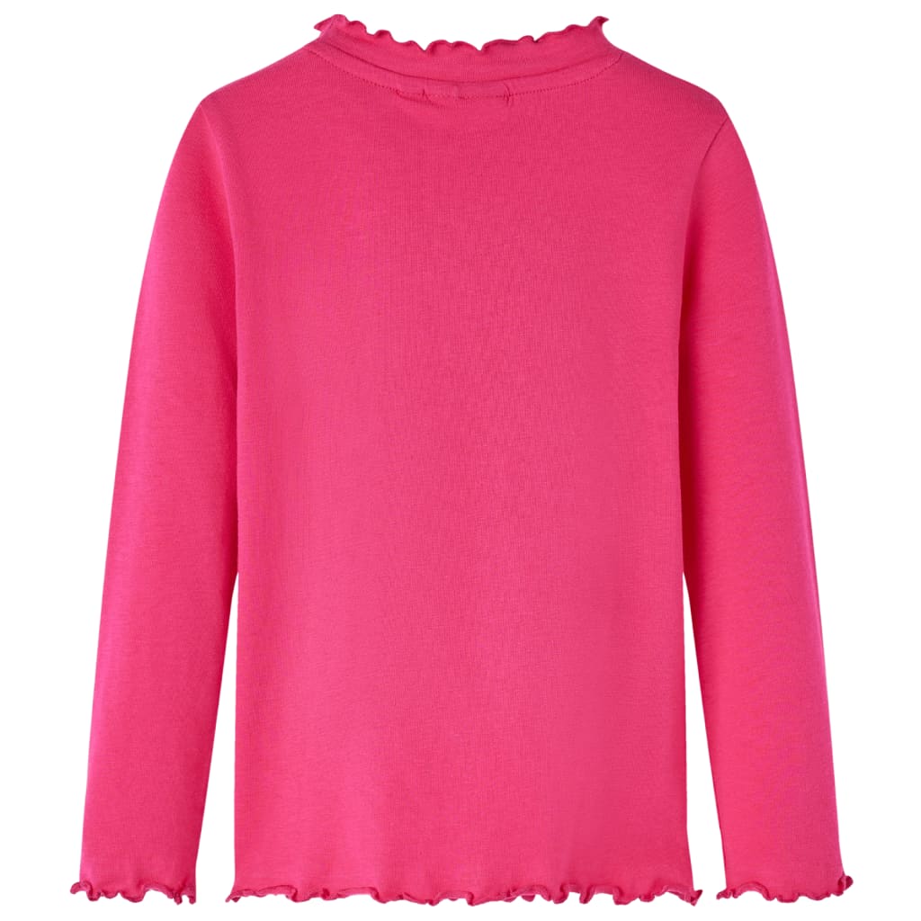 VidaXL Kindershirt mit langen Ärmeln 92 leuchtendes Rosa