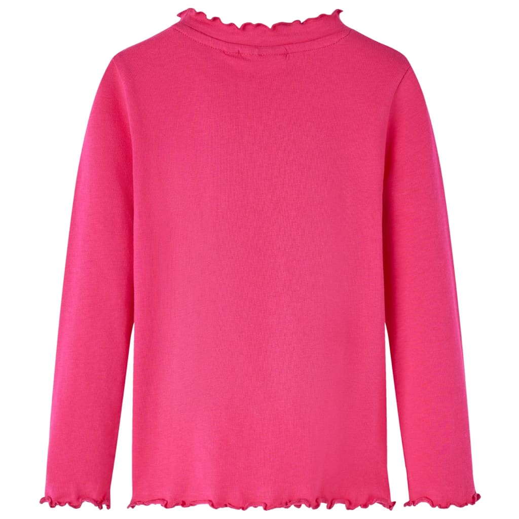 VidaXL Kindershirt mit langen Ärmeln 104 leuchtendes Rosa