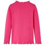 VidaXL Kindershirt mit langen Ärmeln 128 leuchtendes Rosa