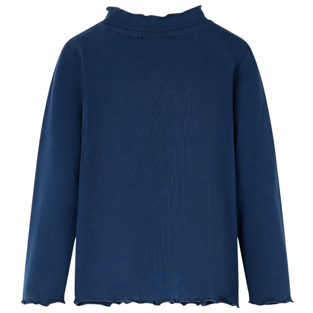 VidaXL Kinderhemd Langarm 128 Marineblau
