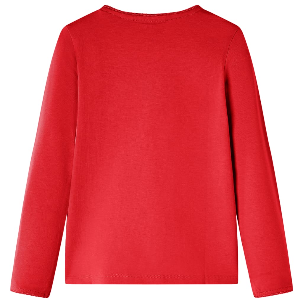 VidaXL Kindershirt mit langen Ärmeln 116 rot