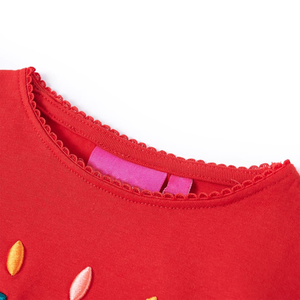 VidaXL Kindershirt mit langen Ärmeln 116 rot