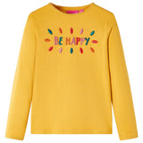 VidaXL Kindershirt mit langen Ärmeln 116 dunkles Ocker