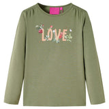 VidaXL Kindershirt mit langen Ärmeln 92 Khaki