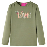 VidaXL Kindershirt mit langen Ärmeln 140 Khaki