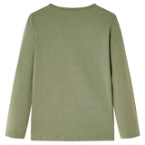 VidaXL Kindershirt mit langen Ärmeln 140 Khaki