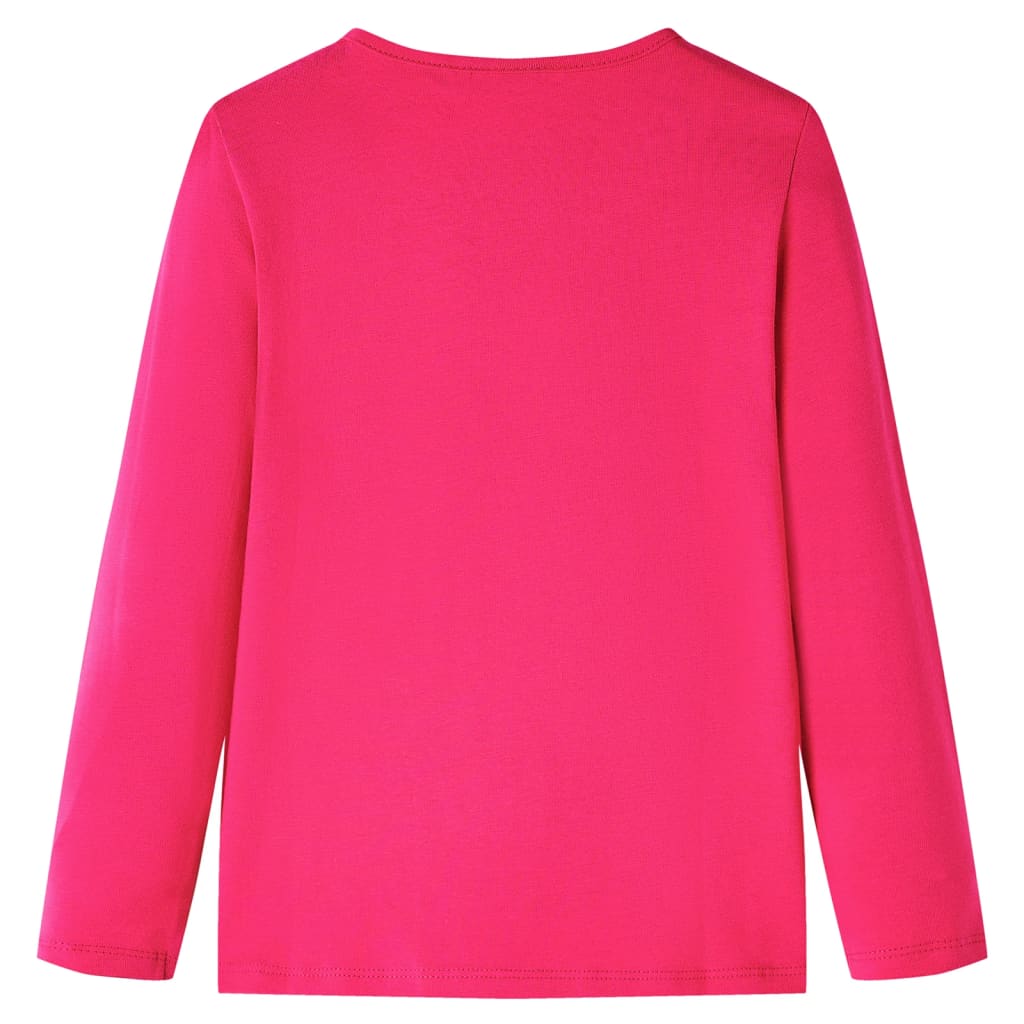 VidaXL Kindershirt mit langen Ärmeln 104 leuchtendes Rosa