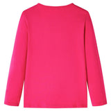 VidaXL Kindershirt mit langen Ärmeln 128 leuchtendes Rosa