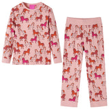 VidaXL Kinderpyjama mit langen Ärmeln 116 Hellrosa