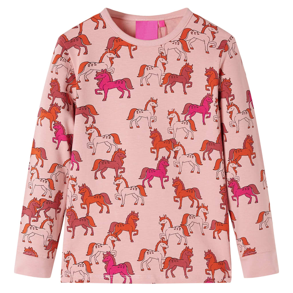 VidaXL Kinderpyjama mit langen Ärmeln 116 Hellrosa