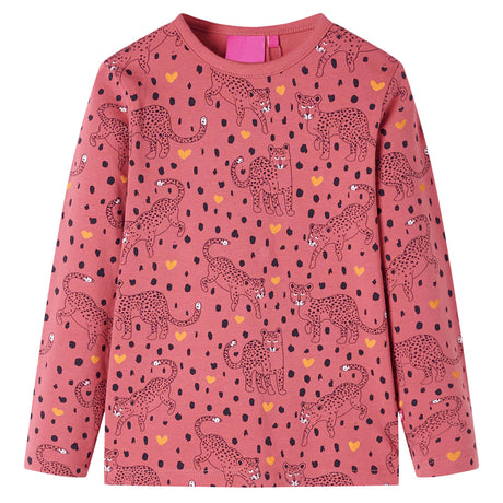 VidaXL Kinderpyjama mit langen Ärmeln 128 Altrosa