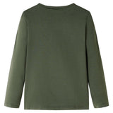 VidaXL Kindershirt mit langen Ärmeln 92 Khaki