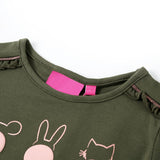 VidaXL Kindershirt mit langen Ärmeln 92 Khaki