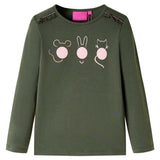 VidaXL Kindershirt mit langen Ärmeln 104 Khaki