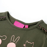 VidaXL Kindershirt mit langen Ärmeln 104 Khaki