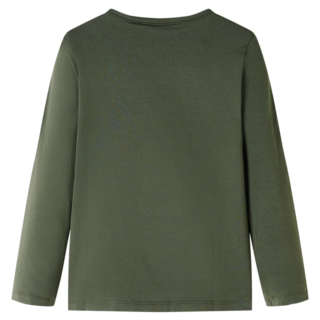 VidaXL Kindershirt mit langen Ärmeln 128 Khaki