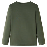 VidaXL Kindershirt mit langen Ärmeln 128 Khaki