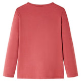 VidaXL Kindershirt mit langen Ärmeln 92 rosa braun
