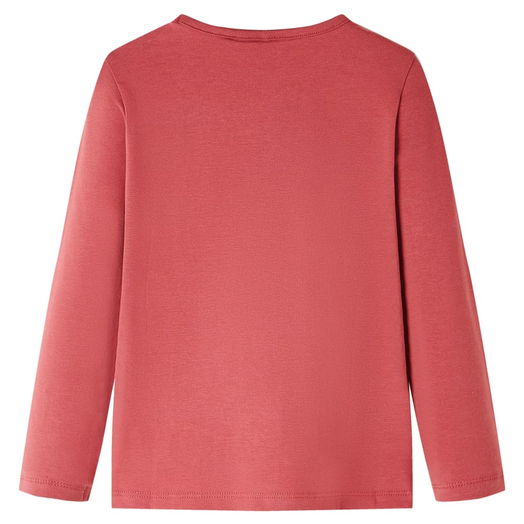 VidaXL Kindershirt mit langen Ärmeln 104 rosa braun