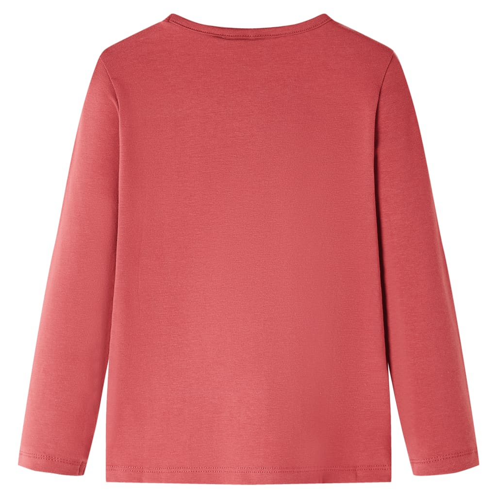 VidaXL Kindershirt mit langen Ärmeln 116 rosa braun