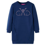 VidaXL Kinderkleid 128 Marineblau