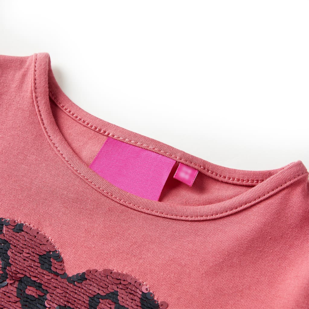 VidaXL Kindershirt mit langen Ärmeln 116 Altrosa