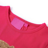 VidaXL Kindershirt mit langen Ärmeln 116 leuchtendes Rosa