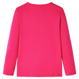 VidaXL Kindershirt mit langen Ärmeln 128 leuchtendes Rosa