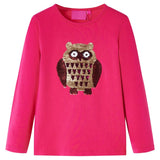 VidaXL Kindershirt mit langen Ärmeln 140 leuchtendes Rosa
