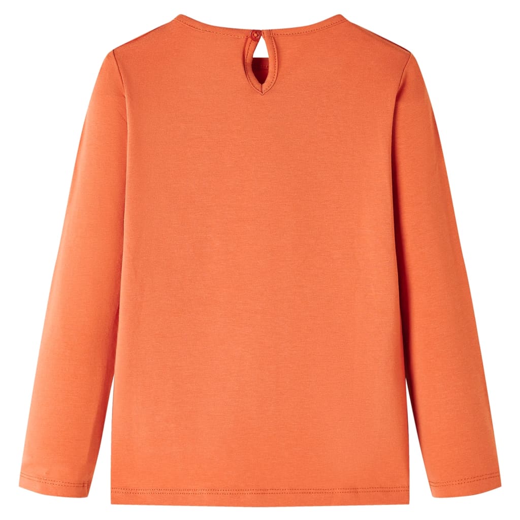 VidaXL Kindershirt mit langen Ärmeln 92 orange-braun