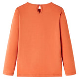 VidaXL Kindershirt mit langen Ärmeln 104 Orange-Braun