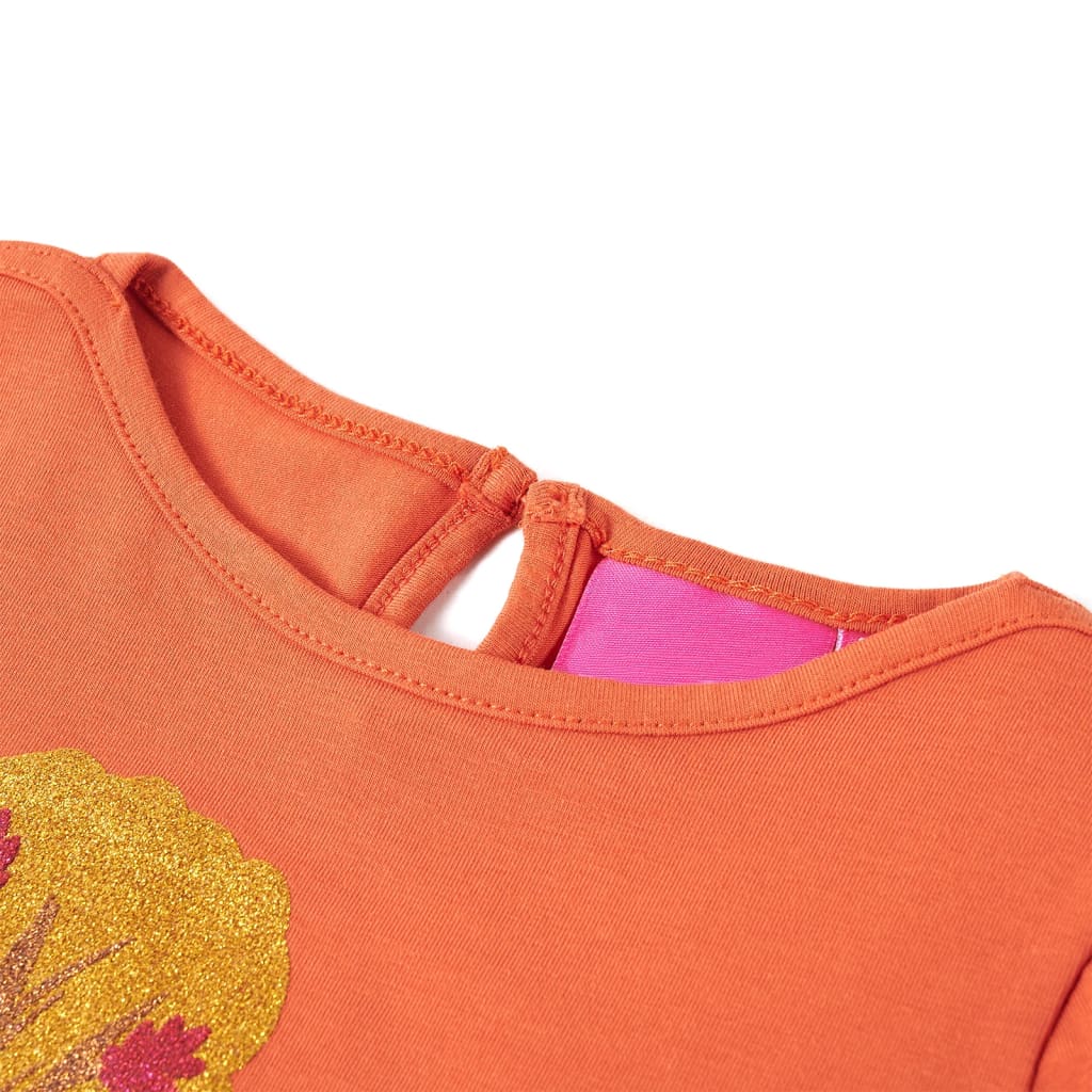 VidaXL Kindershirt mit langen Ärmeln 104 Orange-Braun