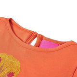 VidaXL Kindershirt mit langen Ärmeln 128 Orange-Braun