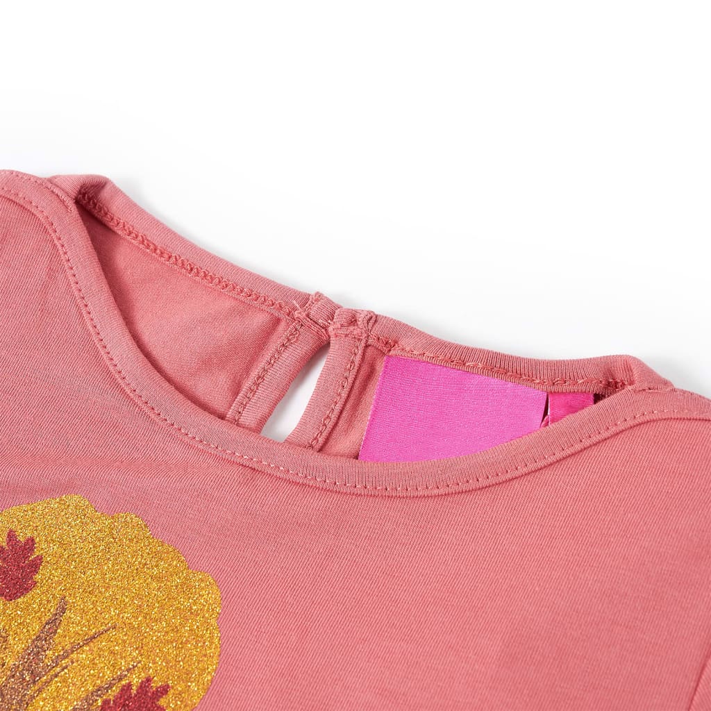 VidaXL Kindershirt mit langen Ärmeln 92 Altrosa
