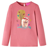 VidaXL Kindershirt mit langen Ärmeln 104 Altrosa