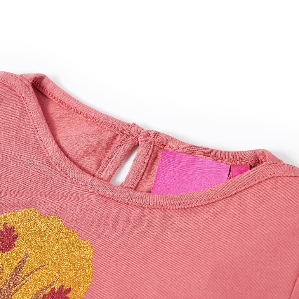 VidaXL Kindershirt mit langen Ärmeln 104 Altrosa