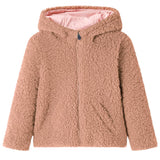 VidaXL Kindermantel mit Kapuze 140 Teddy-Kunstfell hellcognac