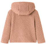 VidaXL Kindermantel mit Kapuze 140 Teddy-Kunstfell hellcognac