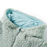 VidaXL Kindermantel mit Kapuze Teddy 104 Kunstfell Mintgrün