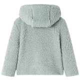 VidaXL Kindermantel mit Kapuze Teddy 128 Kunstfell Mintgrün