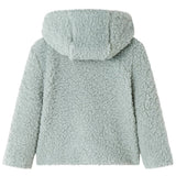 VidaXL Kindermantel mit Kapuze Teddy 140 Kunstfell Mintgrün