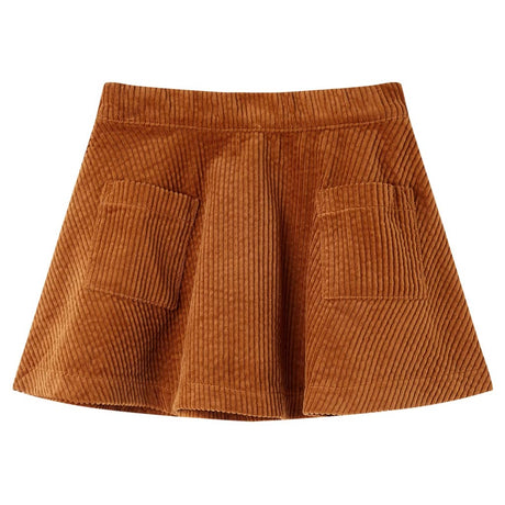VidaXL Kinderrock mit Taschen Cord 104 cognacfarben