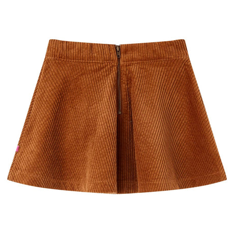 VidaXL Kinderrock mit Taschen Cord 116 cognacfarben