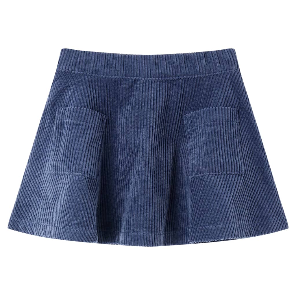 VidaXL Kinderrock mit Taschen Cord 92 Marineblau