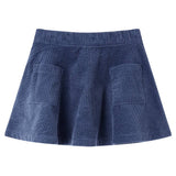 VidaXL Kinderrock mit Taschen Cord 116 Marineblau